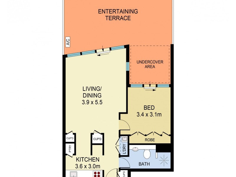 402/253 Oxford Street, Bondi Junction NSW 2022 Floorplan