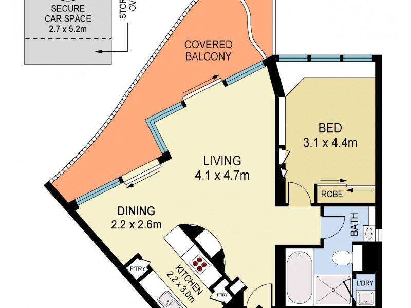 505/184 Forbes Street, Darlinghurst NSW 2010 Floorplan
