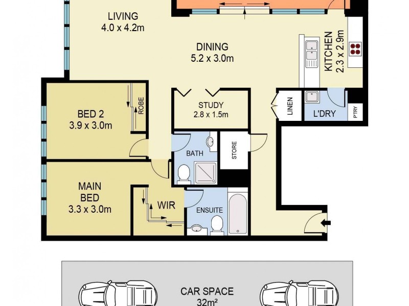 809/260 Bunnerong Road, Hillsdale NSW 2036 Floorplan