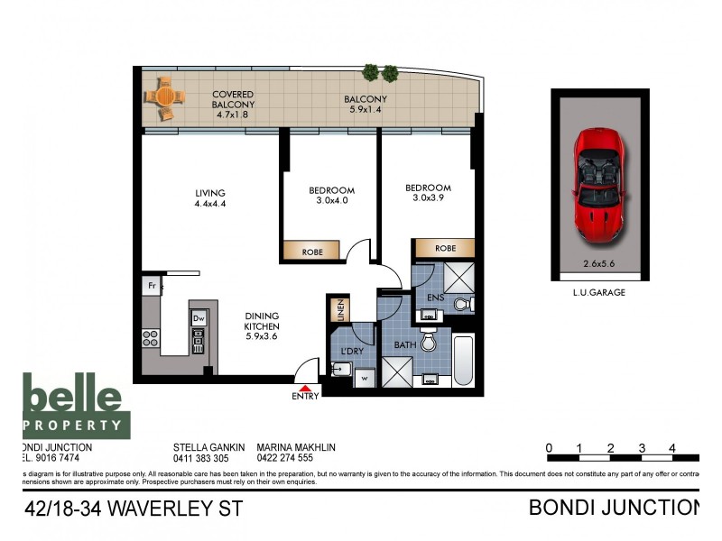 142/18-34 Waverley Street, Bondi Junction NSW 2022 Floorplan
