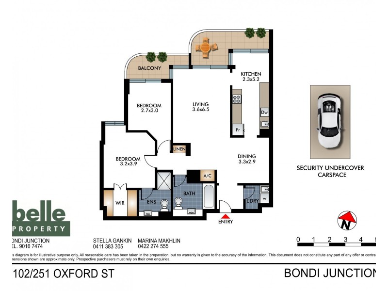 1102/251 Oxford Street, Bondi Junction NSW 2022 Floorplan