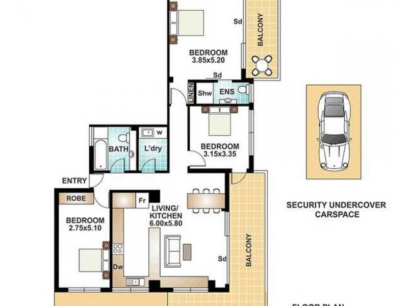 1/14 Wilga Street, Bondi NSW 2026 Floorplan