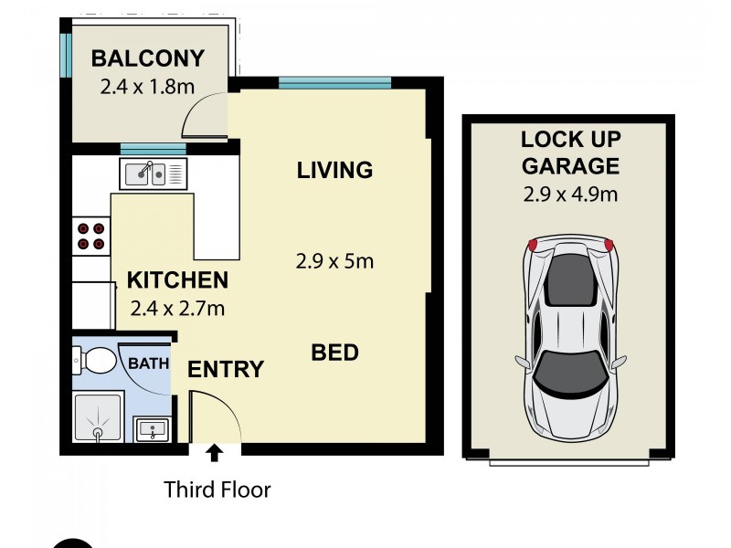 314/212 Bondi Road, Bondi NSW 2026 Floorplan