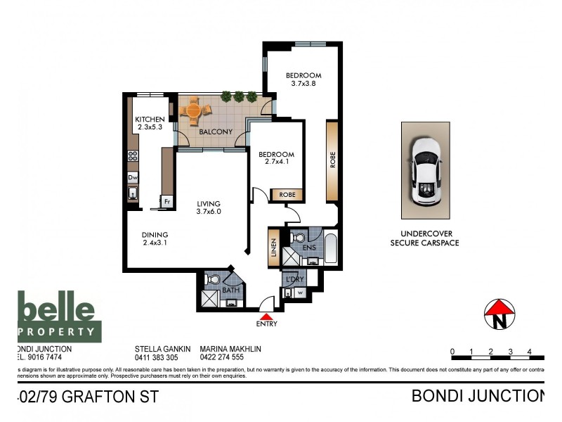 402/79 Grafton Street, Bondi Junction NSW 2022 Floorplan