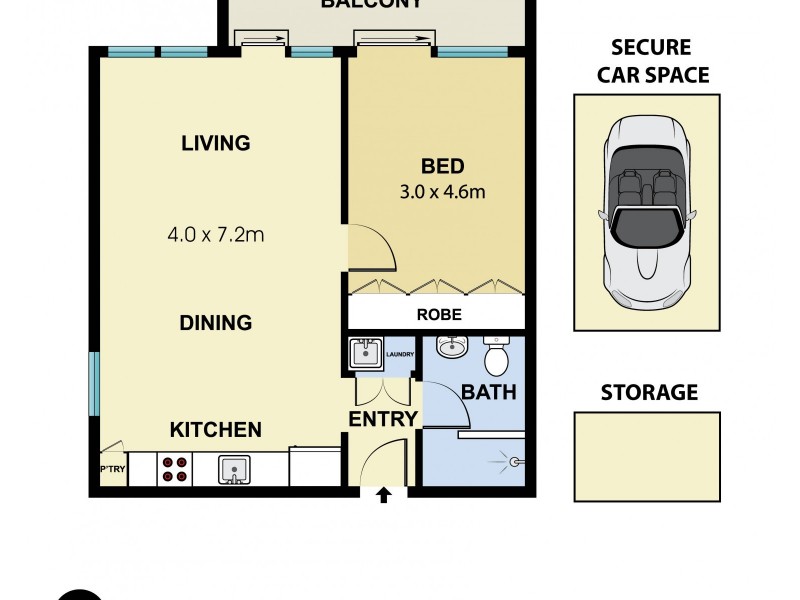 203A/91-93 Old South Head Rd Street, Bondi Junction NSW 2022 Floorplan