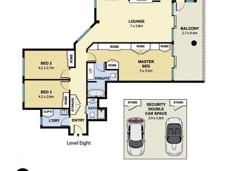 801/79 Grafton Street, Bondi Junction NSW 2022 Floorplan