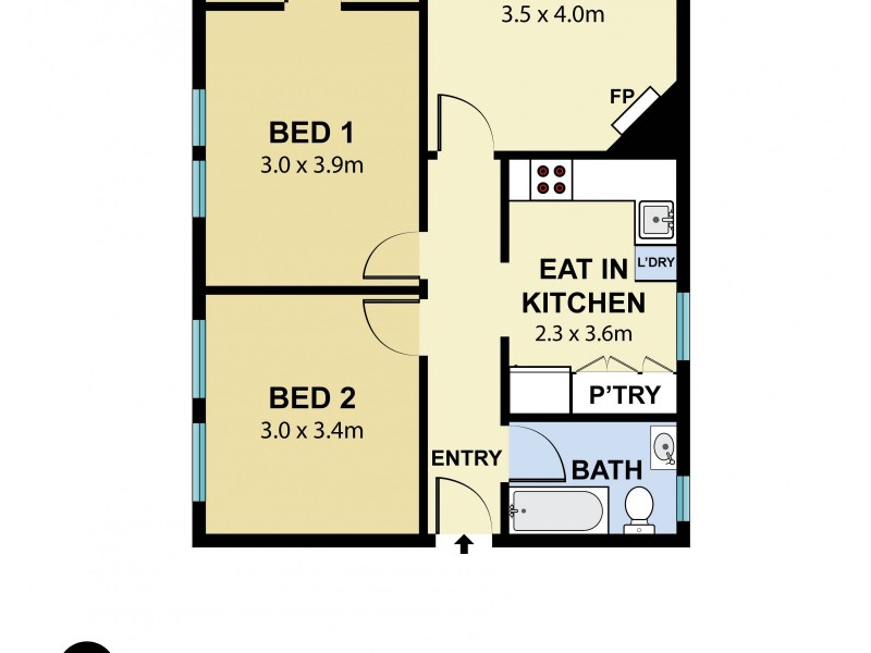 1/37A Bourke Street, Queens Park NSW 2022 Floorplan