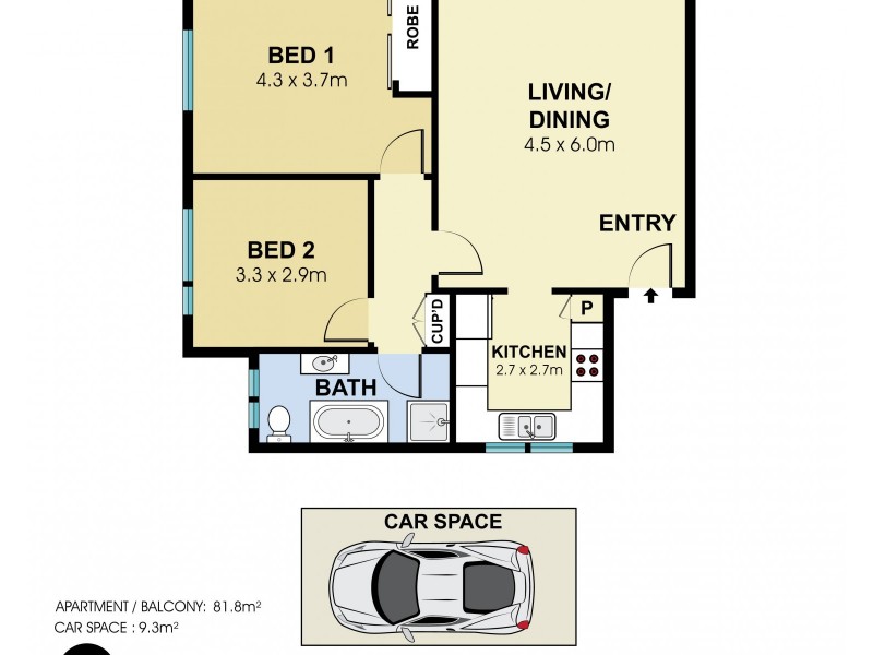 4/3 Billong Street, Kurraba Point NSW 2089 Floorplan