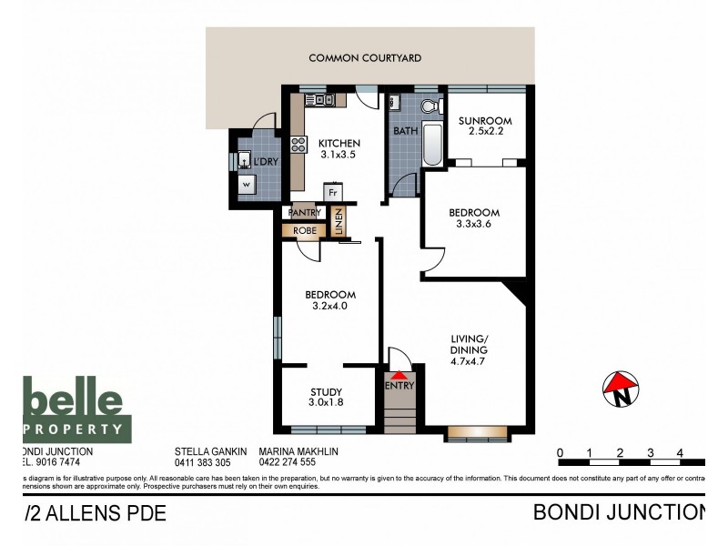 1/2 Allens Parade, Bondi Junction NSW 2022 Floorplan