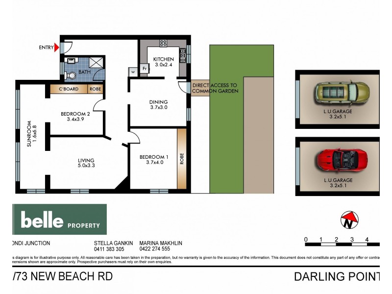 2/73 New Beach Road, Darling Point NSW 2027 Floorplan