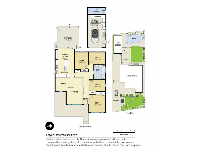 1 Myee Crescent, Lane Cove NSW 2066 Floorplan
