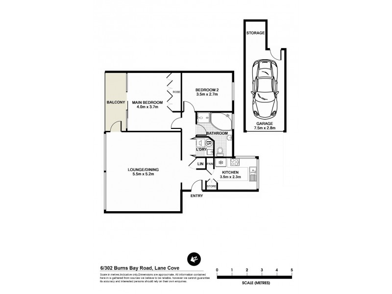 6/302 Burns Bay Road, Lane Cove NSW 2066 Floorplan