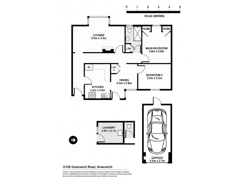 2/100 Greenwich Road, Greenwich NSW 2065 Floorplan