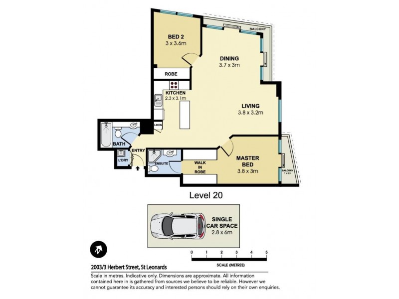 2003/3 Herbert Street, St Leonards NSW 2065 Floorplan