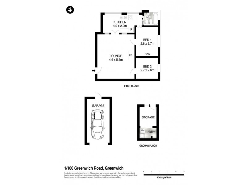 1/100 Greenwich Road, Greenwich NSW 2065 Floorplan