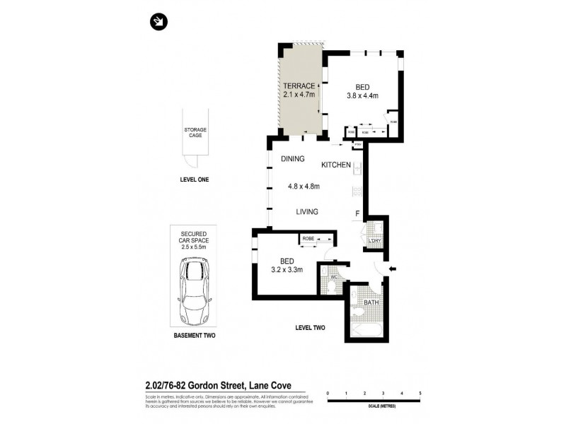 202/76 Gordon Crescent, Lane Cove NSW 2066 Floorplan