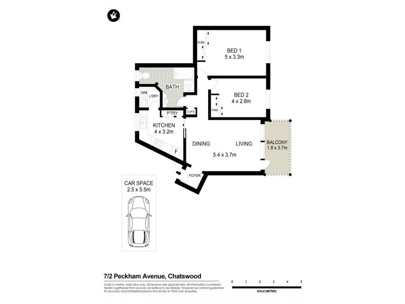 7/2 Peckham Avenue, Chatswood NSW 2067 Floorplan