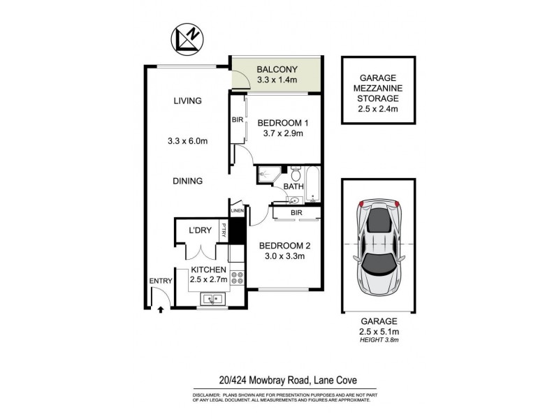 20/424 Mowbray Road, Lane Cove NSW 2066 Floorplan