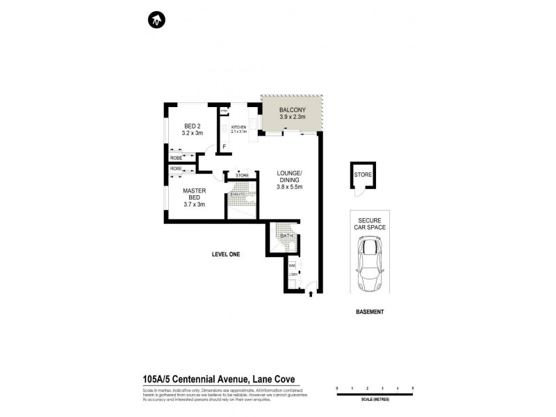 105A/5 Centennial Avenue, Lane Cove NSW 2066 Floorplan