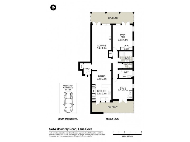1/414 Mowbray Road, Lane Cove NSW 2066 Floorplan