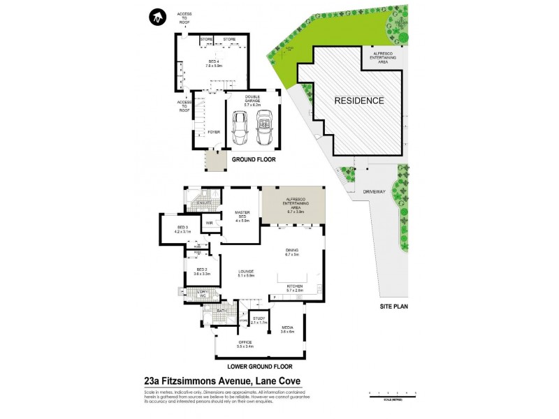 23A Fitzsimmons Avenue, Lane Cove NSW 2066 Floorplan