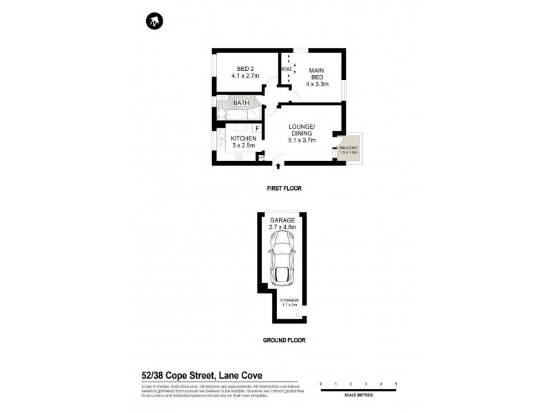 52/38 Cope Street, Lane Cove NSW 2066 Floorplan