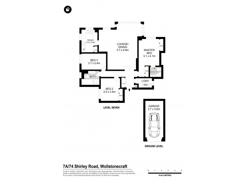 7A/74 Shirley Road, Wollstonecraft NSW 2065 Floorplan