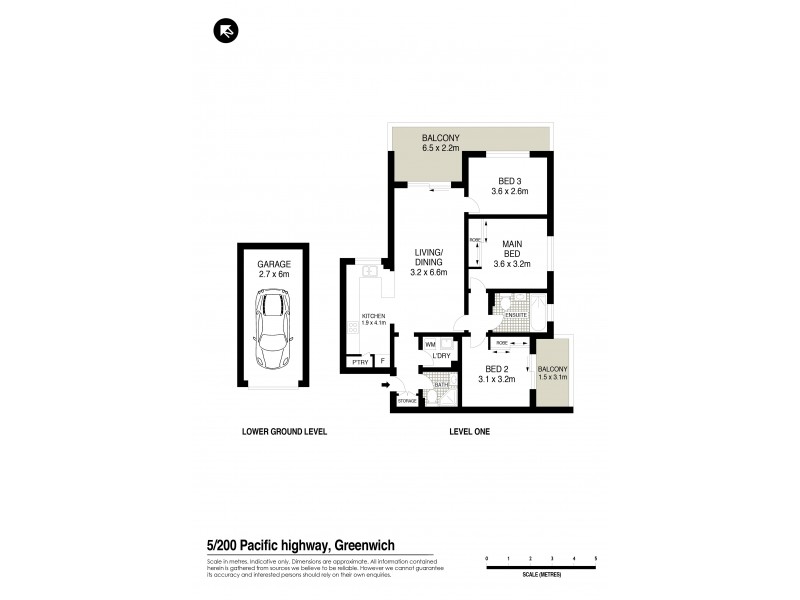 5/200 Pacific Highway, Greenwich NSW 2065 Floorplan