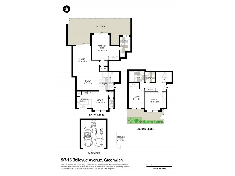 9/7-15 Bellevue Avenue, Greenwich NSW 2065 Floorplan