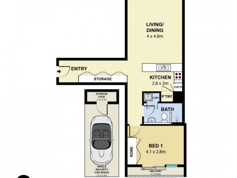 304/9 Waterview Drive, Lane Cove NSW 2066 Floorplan