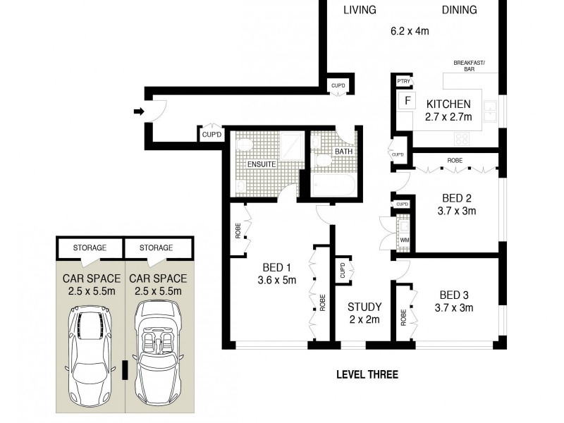 301/11 Waterview Drive, Lane Cove NSW 2066 Floorplan