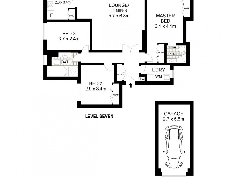 7A/74 Shirley Road, Wollstonecraft NSW 2065 Floorplan