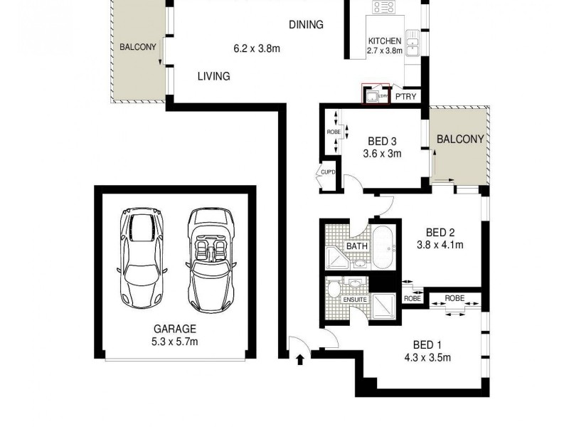 7/2 Taylors Drive, Lane Cove NSW 2066 Floorplan