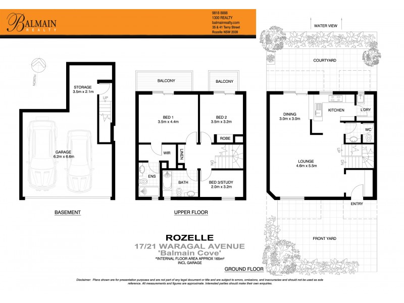 Level Townhouse/21 Waragal Avenue, Rozelle NSW 2039 Floorplan
