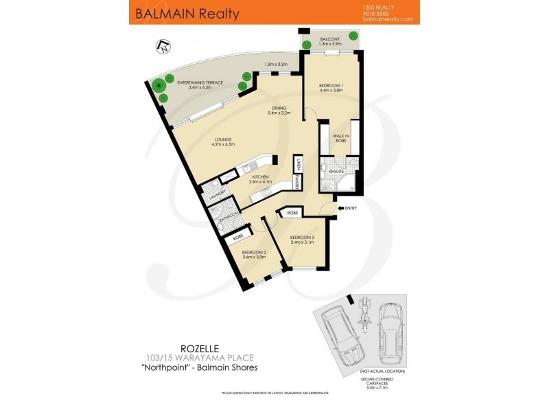 103/15 Warayama Place, Rozelle NSW 2039 Floorplan