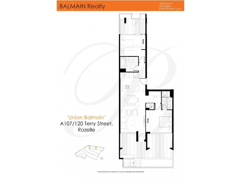 A107/120 Terry Street, Rozelle NSW 2039 Floorplan