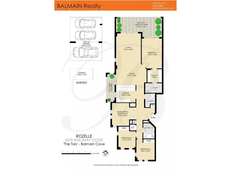 62/3 Wulumay Close, Rozelle NSW 2039 Floorplan