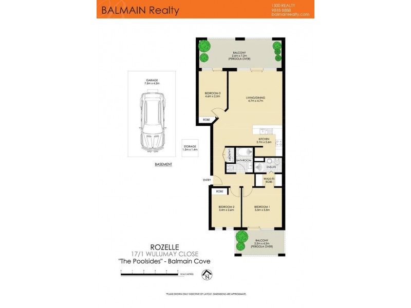17/1 Wulumay Close, Rozelle NSW 2039 Floorplan