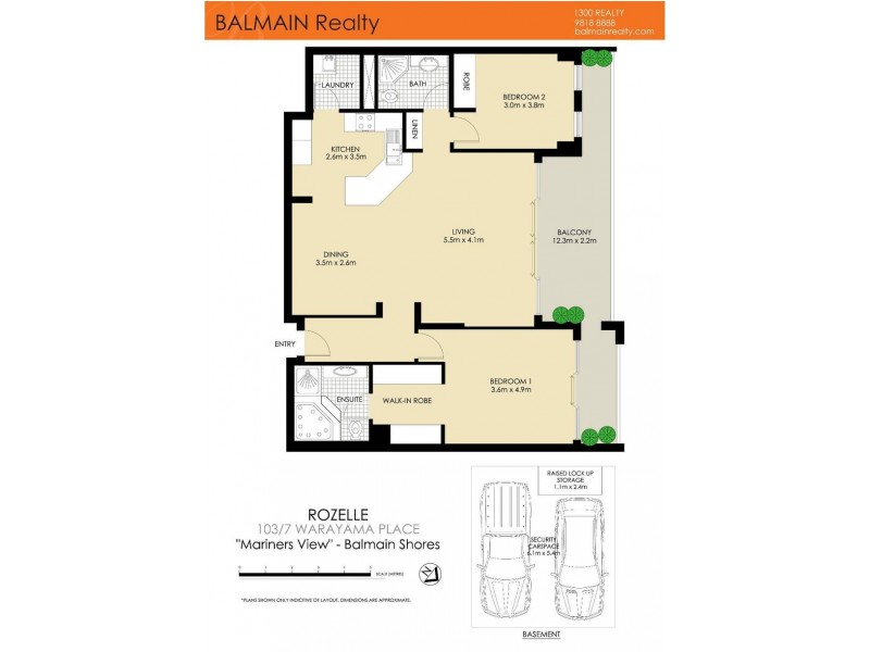 103/7 Warayama Place, Rozelle NSW 2039 Floorplan
