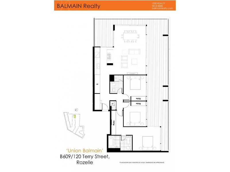 B609/120 Terry Street, Rozelle NSW 2039 Floorplan