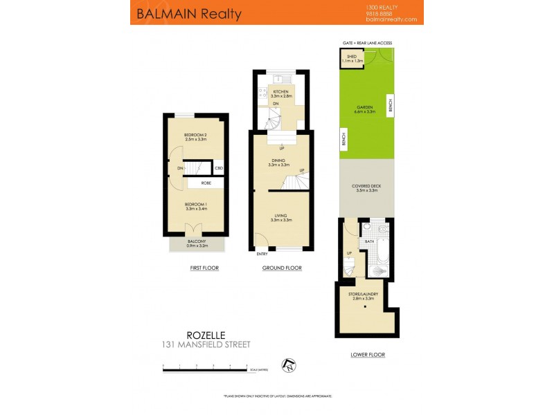 131 Mansfield Street, Rozelle NSW 2039 Floorplan