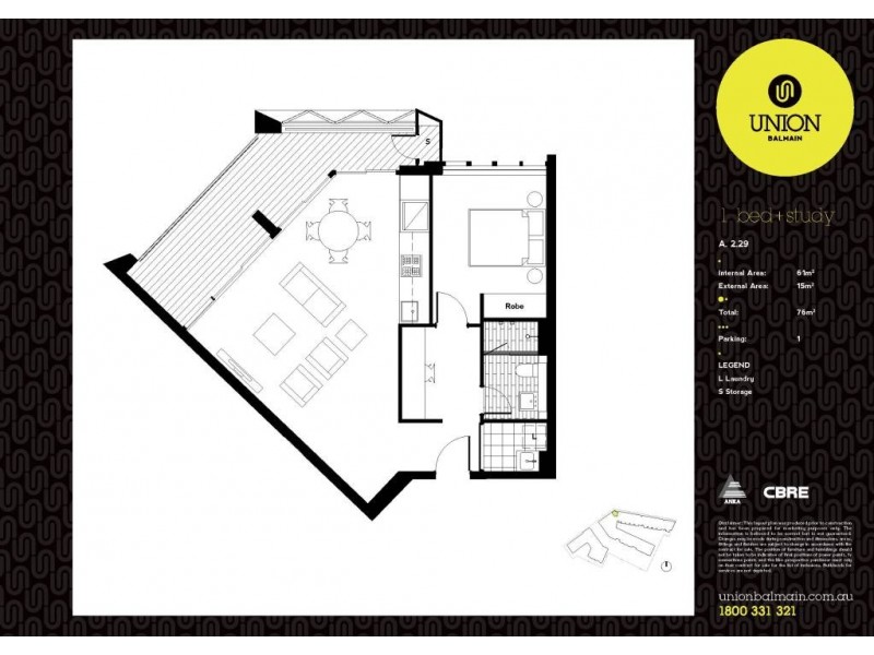 A229/122 Terry Street, Rozelle NSW 2039 Floorplan