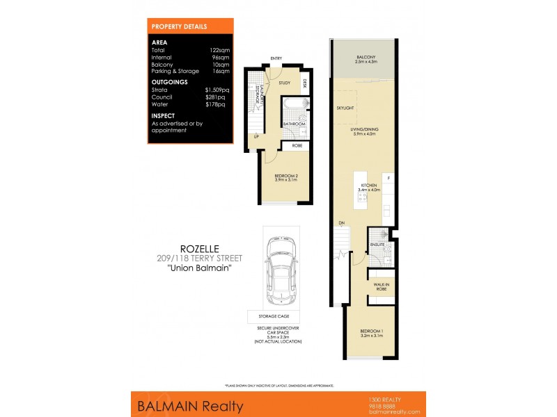 209/118 Terry Street, Rozelle NSW 2039 Floorplan