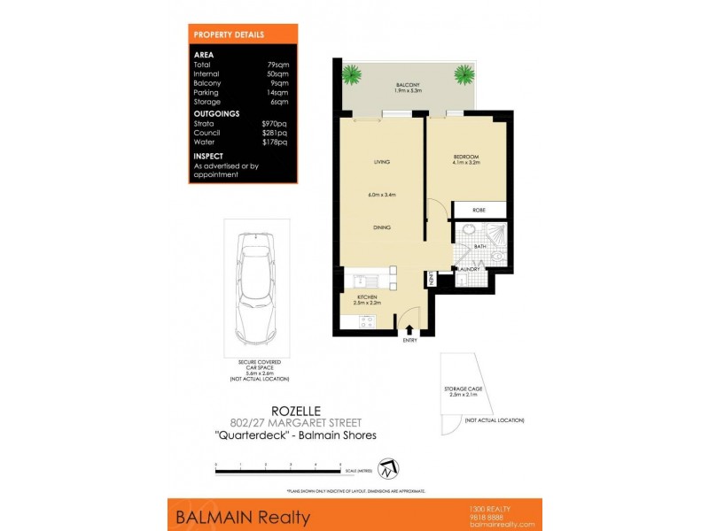 Level 8/802/27  Margaret Street, Rozelle NSW 2039 Floorplan
