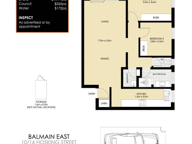 10/16 Hosking Street, Balmain East NSW 2041 Floorplan