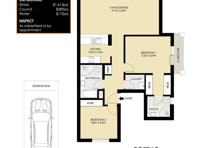 301/5 Yara Avenue, Rozelle NSW 2039 Floorplan