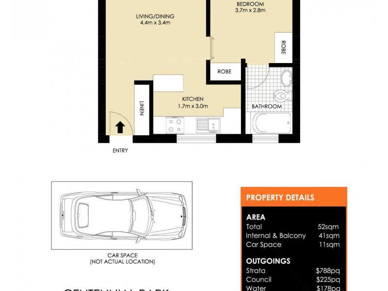 430/60 Cook Road, Centennial Park NSW 2021 Floorplan
