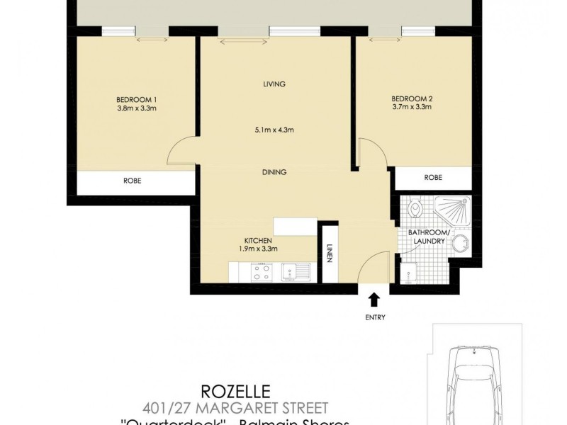 Level 4/27 Margaret Street, Rozelle NSW 2039 Floorplan