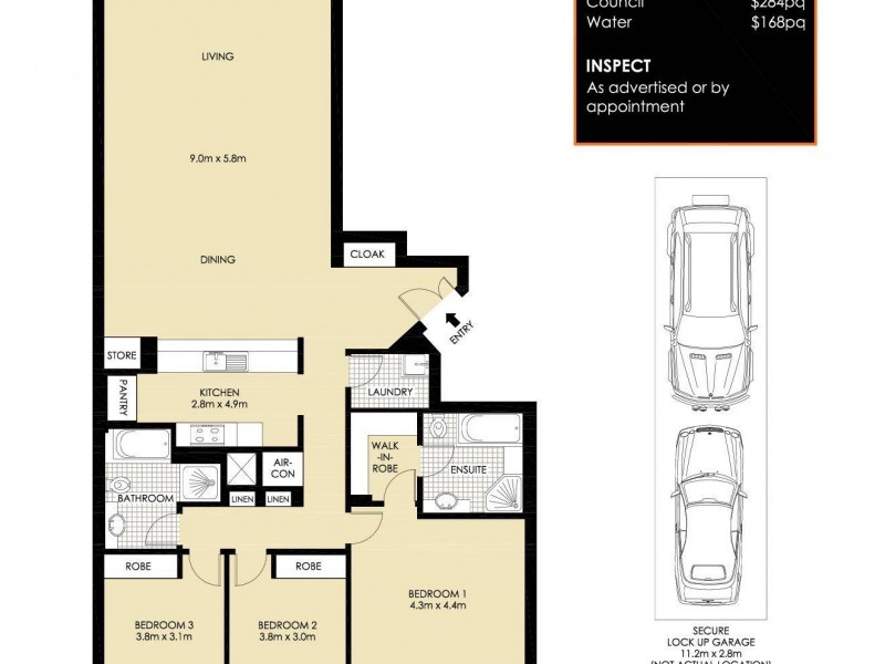 Level 3/3 Wulumay Close, Rozelle NSW 2039 Floorplan