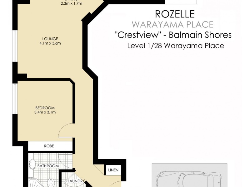 Level 1/28 Warayama Place, Rozelle NSW 2039 Floorplan